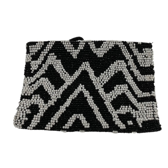 Beaded black and white vintage Chico's clutch - Picture 9 of 9
